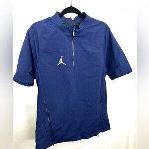 Jordan Pullover Windbreaker Jacket Blue Men Size Small 1/2 Zip New